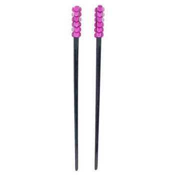 HB HairJewels - Candy Rock Hairsticks - Cotton Candy Pink (2)