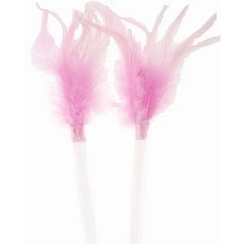 HB HairJewels - Feathered Hairsticks - Pink - Set of 2