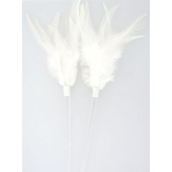 HB HairJewels - Feathered Hairsticks - Cream - Set of 2