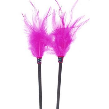 HB HairJewels - Feathered Hairsticks - Fuschia - Set of 2