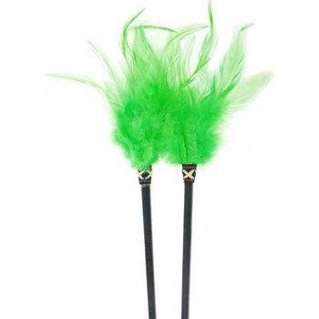 HB HairJewels - Feathered Hairsticks - Green - Set of 2