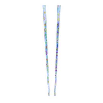 HB HairJewels - Floral Metallic Hairsticks - Blue (2)