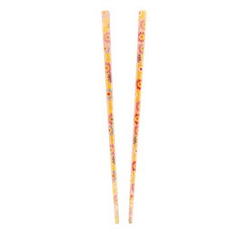 HB HairJewels - Floral Metallic Hairsticks - Orange (2)