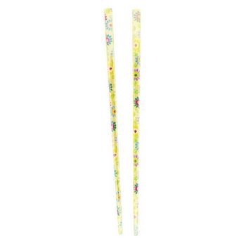 HB HairJewels - Floral Metallic Hairsticks - Lemon (2)