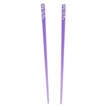 HB HairJewels - Silver Speckled Acrylic Hairsticks - Grape (2)