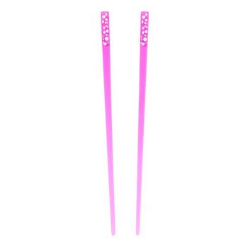 HB HairJewels - Silver Speckled Acrylic Hairsticks - Cotton Candy (2)