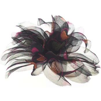 Angelica Accessories - Black Silk Chiffon Mum - Pin (1)