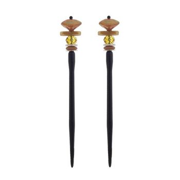Mei Fa - Hairstyx - Peaches - Short Hairsticks - (Set of 2)