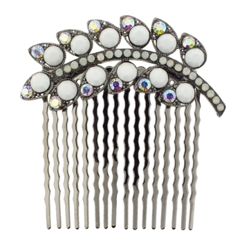 Medusa's Heirlooms - Antique Plume Comb - White (1)