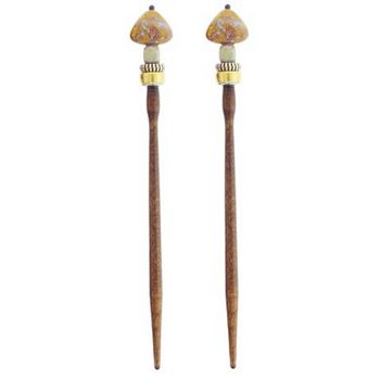 Mei Fa - Hairstyx - Point  Brown - Long Hairsticks - (Set of 2)