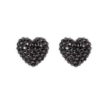 Tarina Tarantino - Iconic Collection - Swarovski Crystal Pave Heart Post Earrings - Cobra Lily