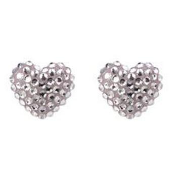 Tarina Tarantino - Iconic Collection - Swarovski Crystal Pave Heart Post Earrings - Galaxy White