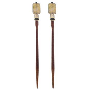 Mei Fa - Hairstyx - Preview Brown - Long Hairsticks - (Set of 2)