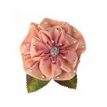 Tarina Tarantino - Fiore - Preziosa - Swarovski Crystal Satin Flower Anywhere Hair Clip - Dollskin