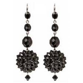 Tarina Tarantino - Black Dahlia - Rebekah - Swarovski Crystal Thorn Beaded Drop Earrings