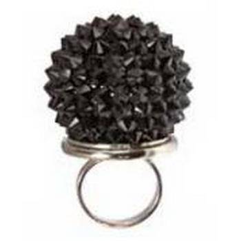 Tarina Tarantino - Black Dahlia - Mary Mak - Swarovski Crystal Thorn Bubble Ring