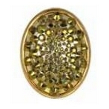 Tarina Tarantino - Topkapi - Mandala Mirror - Large Mod Swarovski Crystal Pave Ring - Gold