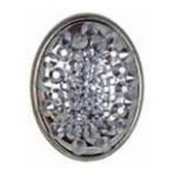 Tarina Tarantino - Topkapi - Mandala Mirror - Large Mod Swarovski Crystal Pave Ring - Silver