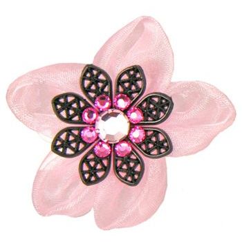 Tarina Tarantino - Electric Butterfly Organza Flower Ring - Pink