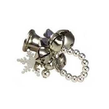 Tarina Tarantino - Santa Claus - Jingle - Jingle Bell, Sleigh Bell and Snowflake Stretch Ring