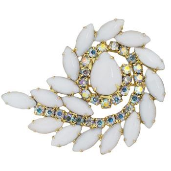 Rachel Abroms - White Opaque Brooch (1)