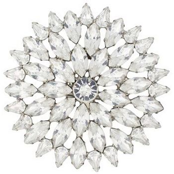 Rachel Abroms - Clear Crystal Round Brooch (1)