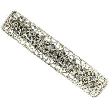 Karen Marie - Jigsaw Crystal Barrette - Smoke (1)