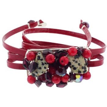 Rachel Abroms - Mosaic Jeweled Hair Wrap - Red (1)
