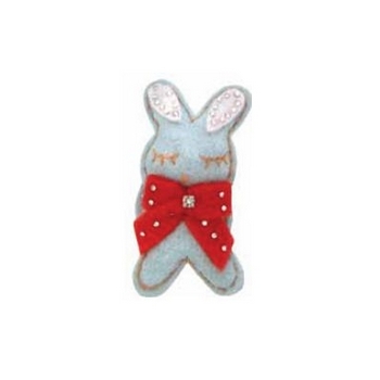 Tarina Tarantino - Kyoto Carnival - Ring Toss - Swarovski Crystal and Felt Bunny Ring - Blue