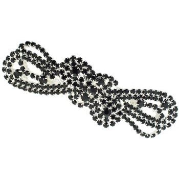 Karen Marie - Crystal Rope Knot Barrette - Onyx(1)