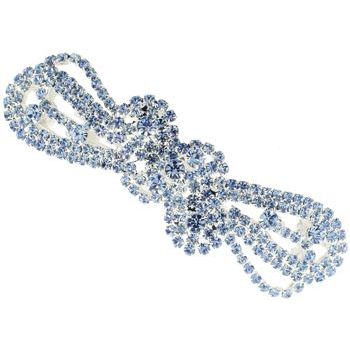 Karen Marie - Crystal Rope Knot Barrette - Blue (1)