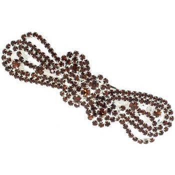 Karen Marie - Crystal Rope Knot Barrette - Topaz (1)