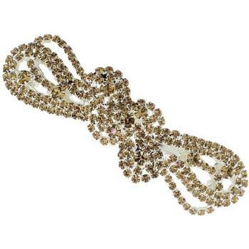 Karen Marie - Crystal Rope Knot Barrette - Gold (1)