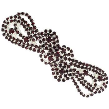 Karen Marie - Crystal Rope Knot Barrette - Ruby (1)