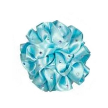 Tarina Tarantino - Oceanica - Swarovski Crystal Small Ruched Ribbon Anywhere Hair Clip - Aqua