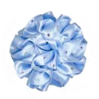 Tarina Tarantino - Oceanica - Swarovski Crystal Small Ruched Ribbon Anywhere Hair Clip - Light Sapphire