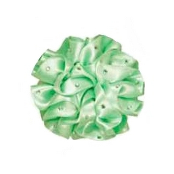 Tarina Tarantino - Oceanica - Swarovski Crystal Small Ruched Ribbon Anywhere Hair Clip - Peridot