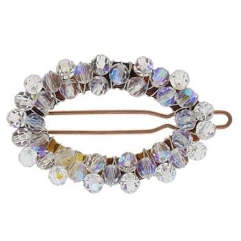 Renee Rivera - Oval Crystal Barrette - Clear (1)