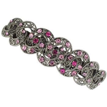 Karen Marie - Marcasite Inspired Barrette - Deep Rose