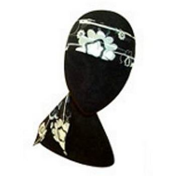 Fashion Doll - Kat's Wraps - Silk Scarf - Twiggy Black & White