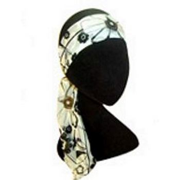 Fashion Doll - Kat's Wraps - Silk Scarf - Twiggy White & Black