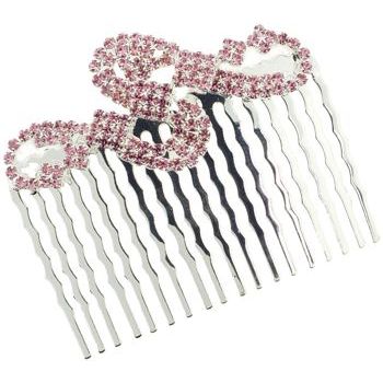 Karen Marie - Crystal Lyric Comb - Rose (1)