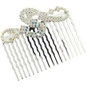 Karen Marie - Crystal Lyric Comb - White AB (1)