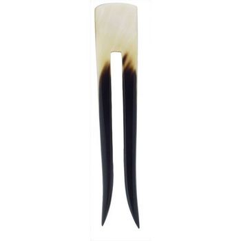 De Renaudin - Squared Top Carved Horn Hairstick (1)