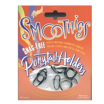 Smoothies - Snag Free Pony - Black & Clear 2mm