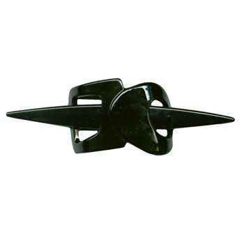 Smoothies - Oval Square Stick Barrette - Black