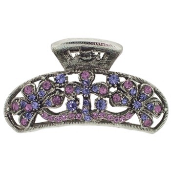 Karen Marie - Triple Daisy Inspired Claw - Amethyst (1)