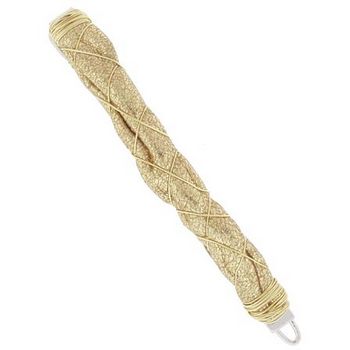 Renee Rivera - Quilted Leather Barrette - Gold  (1)