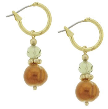 SOHO BEAT - Crystal Avenue - Crystal Princess Huggie Drop Earrings - Golden Mermaid