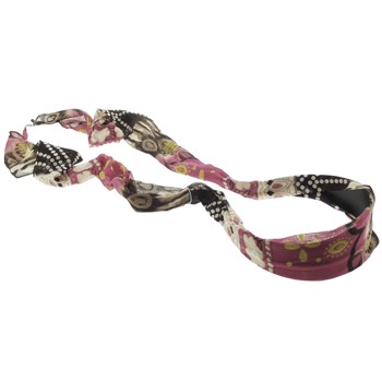 SOHO BEAT - Travelling Gypsy - Boho Scarf Headband - Chocolate Brown and Raspberry Truffle